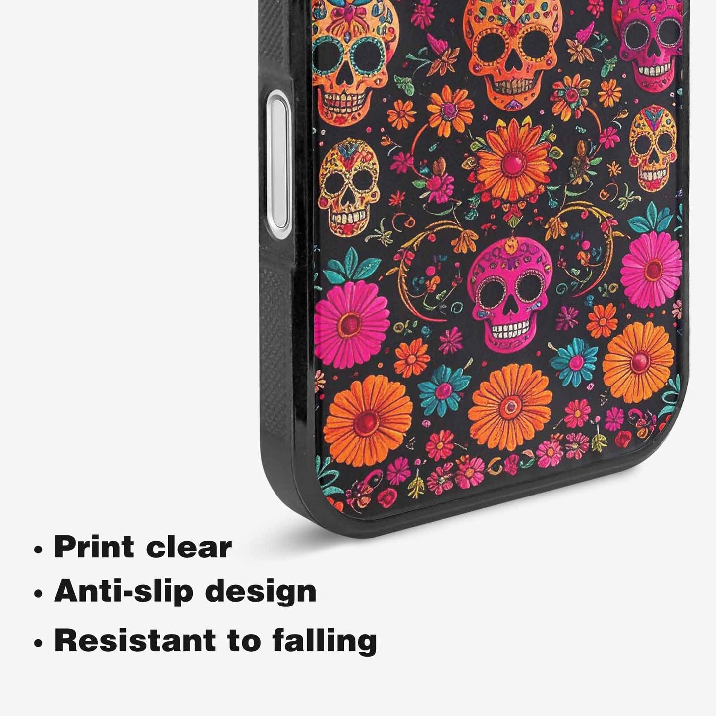 iPhone 16 Plus Case — Colorful Dia De Los Muertos Sugar, Custom Print Case Cover