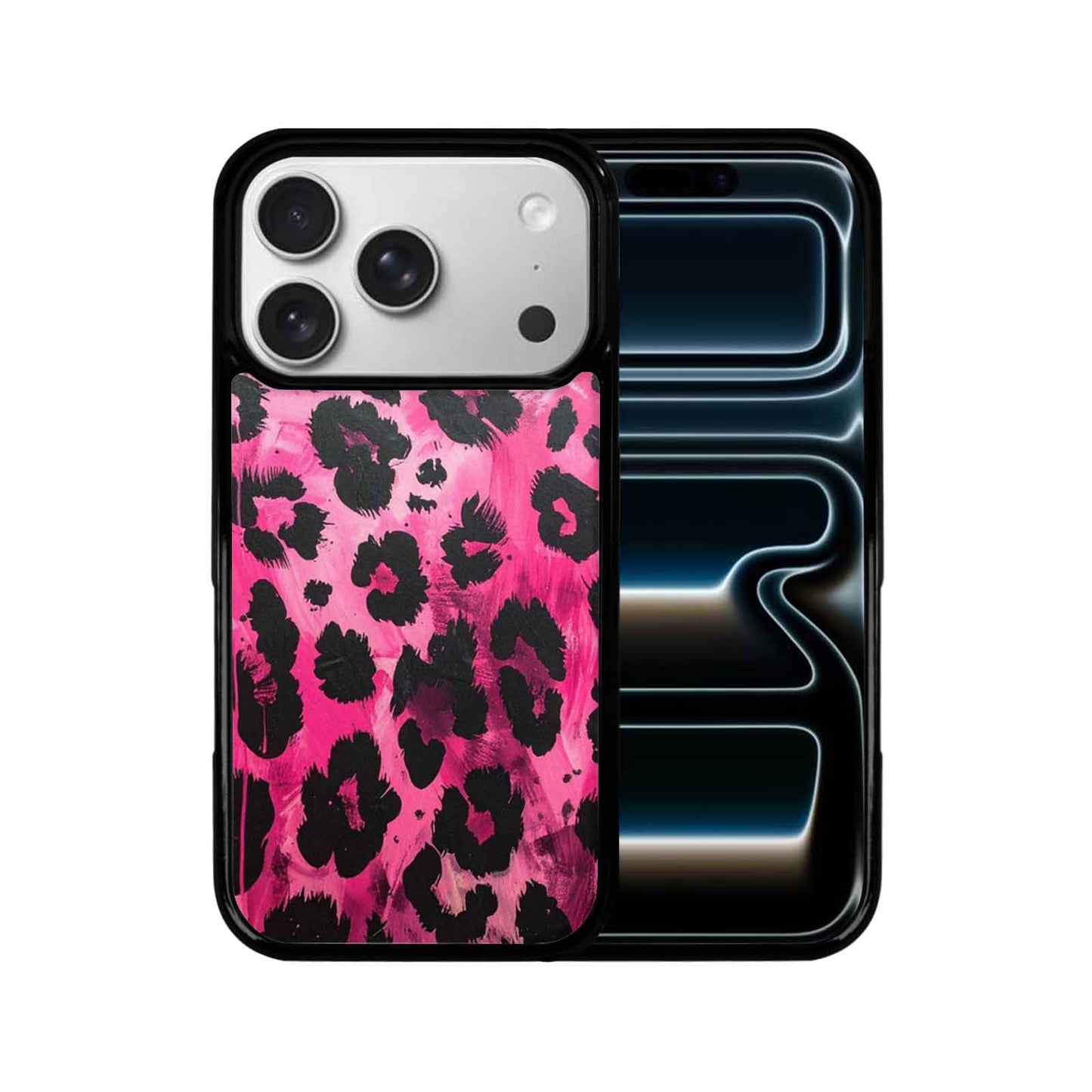 iPhone 17 Pro Case — Black Pink Ink Animal Print Animal, Custom Print Case Cover