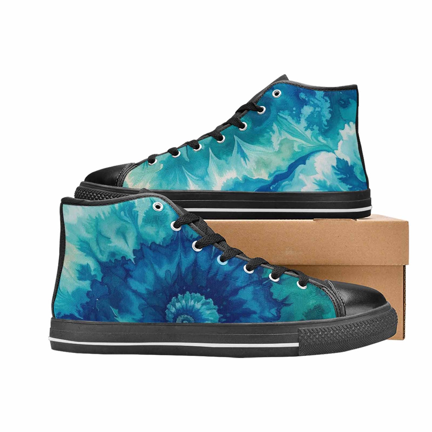 MEN'S Tie Dye - High Top Canvas Cottagecore Shoes