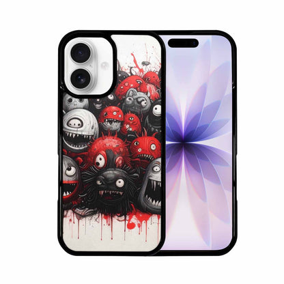 iPhone 17 Case — Black &amp; Red Ink Cartoon Cute, Custom Designed Case Cover
