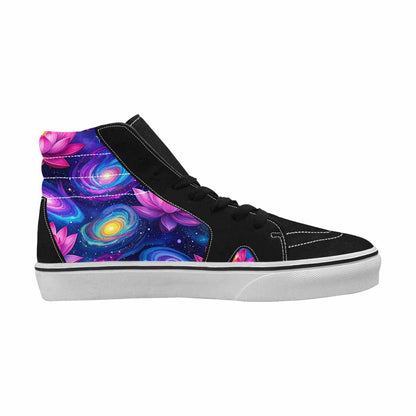 WOMEN'S Lotus Galaxy High Top Canvas Neon Fantasy Shoes