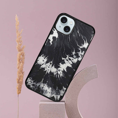iPhone 15 Plus Case — Black White Animal Print, Personalized Phone Case