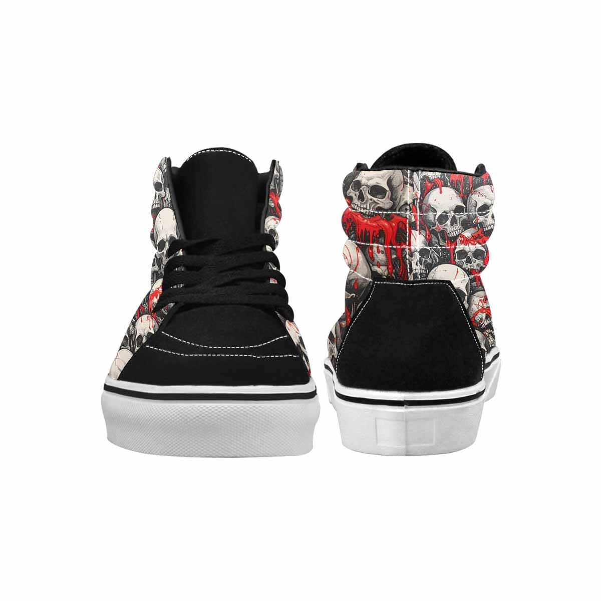 MEN'S Rainbow From Skull S High Top Canvas Vivid Custom Sneakers