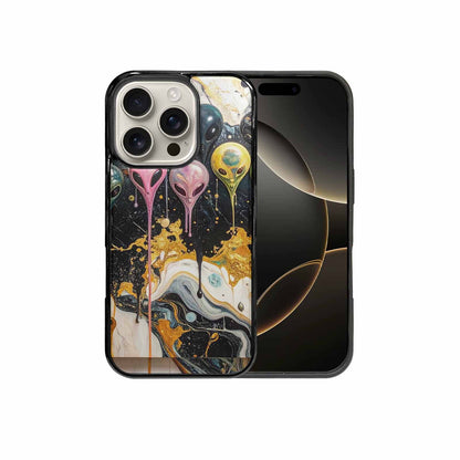 iPhone 16 Pro Case — Aliens Marblemelting Aliens Pa, Custom Printed Phone Case
