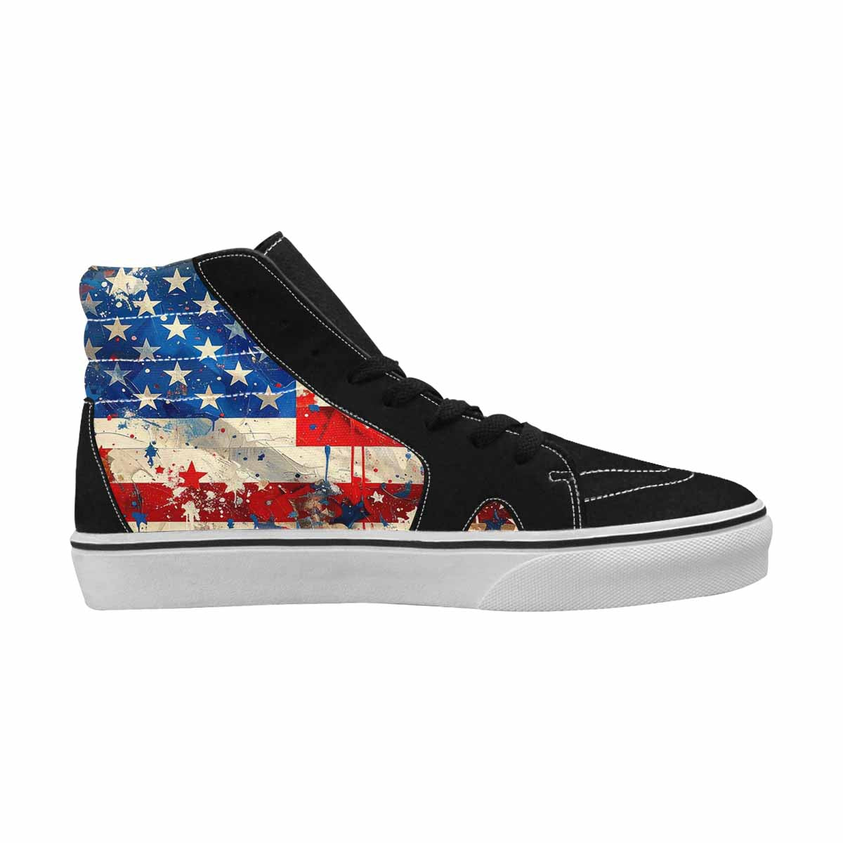 MEN'S Patriotic Stars Stripes High Top Canvas Aesthetic Shoes
