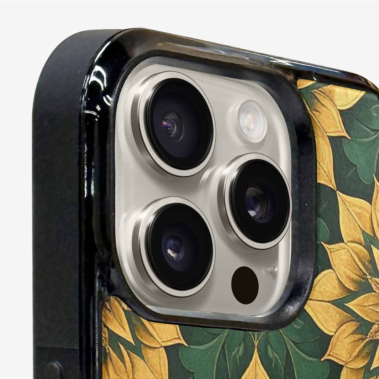 iPhone 15 Pro Max Case — Sunflower Mandala Kaleidoscope Custom, Custom Designed Case Cover