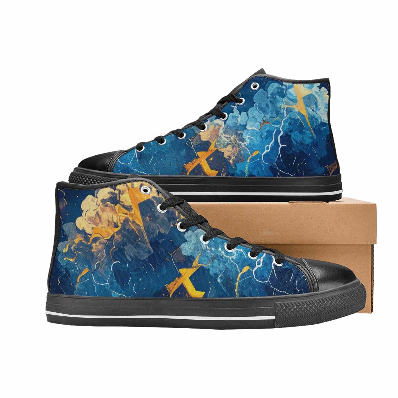 WOMEN'S Lightning Bolt High Top Canvas Vivid Sneakers