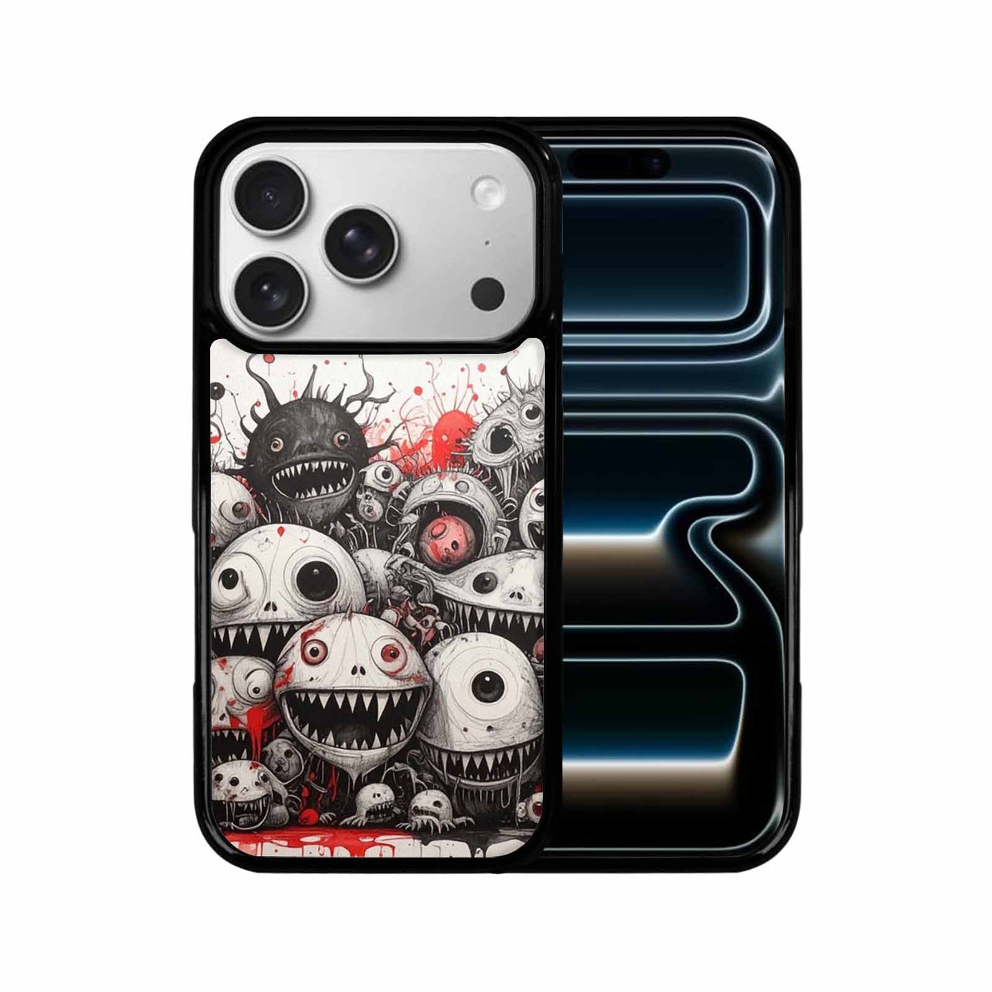 iPhone 17 Pro Case — Multi Eye Monster Black Red Original, Custom Printed Phone Case