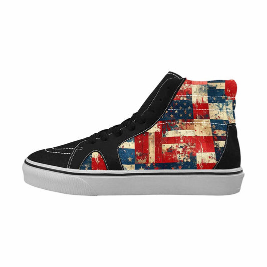 MEN'S American Flag Stars High Top Canvas Vivid Shoes