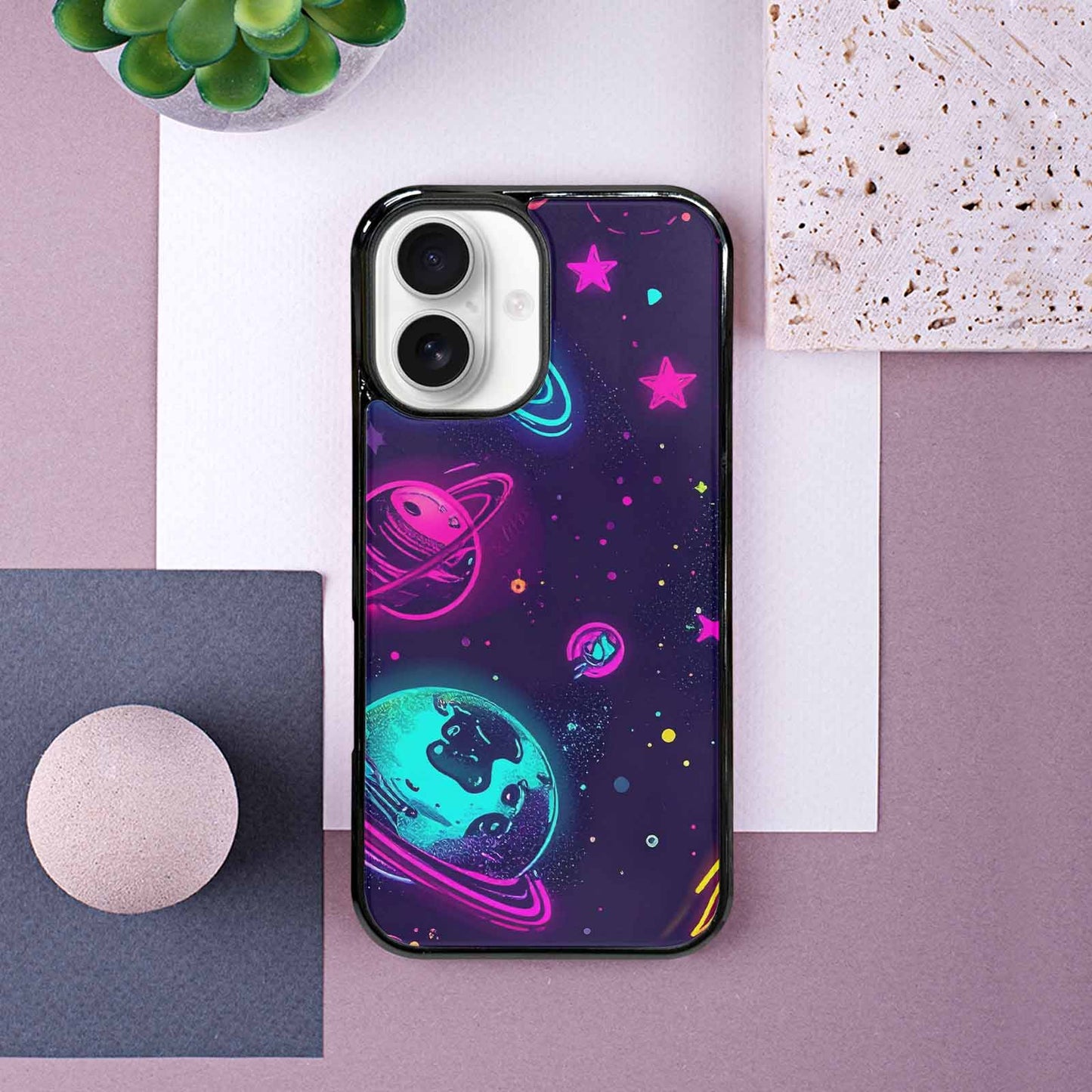 iPhone 16 Case — Space Galaxy Astronaut Custom, Unique Phone Case Design