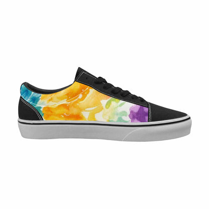 WOMEN'S Tie Dye Swirl Canvas Lace-Up Cottagecore Sneakers