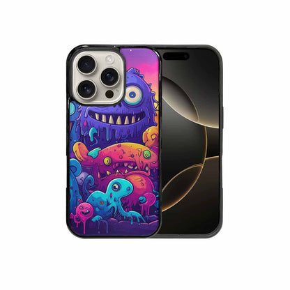 iPhone 16 Pro Case — Overlapping Endlessly No Empty Space Monsters, Original Design Phone Case