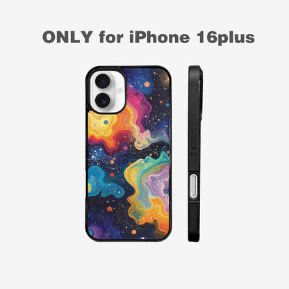 iPhone 16 Plus Case — Galaxy Art Colorful Cosmic Dust Small, Custom Phone Case