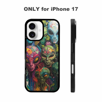 iPhone 17 Case — Aliens Pattern Hundreds Of Alien Scifi, Unique Phone Case Design