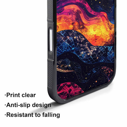 iPhone 17 Air Case — Snake Print Galaxy Seamless Pattern Animal, Custom Printed Phone Case
