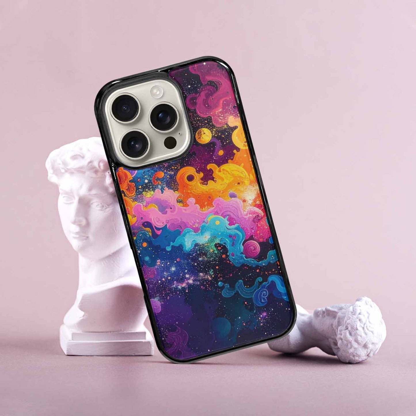 iPhone 16 Pro Case — Cosmic Creature And Object Mashup Pattern, Customized Protective Case