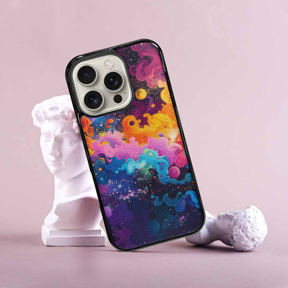 iPhone 16 Pro Case — Cosmic Creature And Object Mashup Pattern, Customized Protective Case