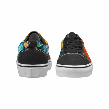 WOMEN'S Reptile Scale Lace-Up Canvas Dark Academia Custom Sneakers