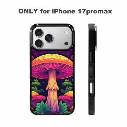 iPhone 17 Pro Max Case — Psychedelic Mushroom Cartoon Pattern Cartoon Cute, Custom Made Phone Cover