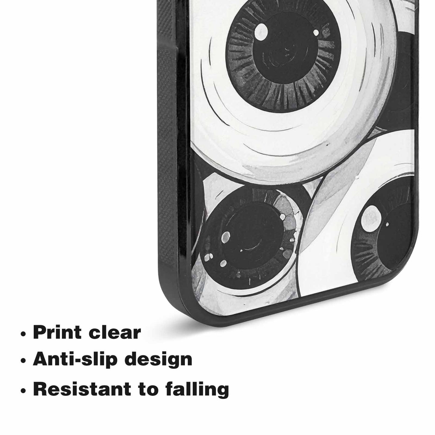 iPhone 15 Plus Case — Googly Cartoon Eyeballs, Custom Made Phone Cover