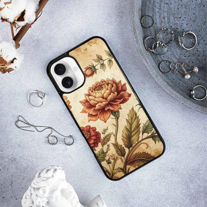 iPhone 16 Plus Case — Vintage Botanical Art Pattern, Custom Print Case Cover