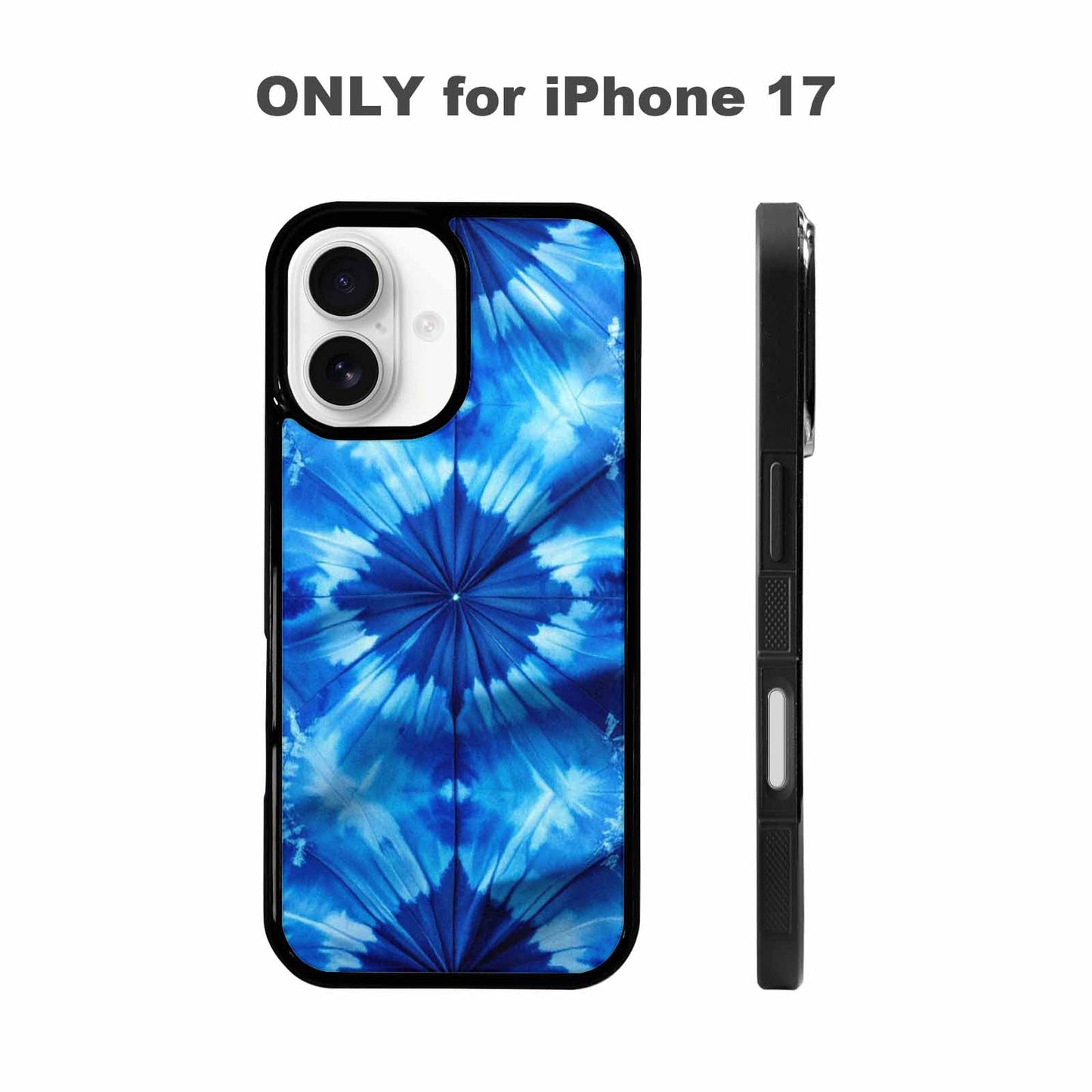 iPhone 17 Case — Tie Dye Shibori Indigo Tie Dye, Personalized Phone Case