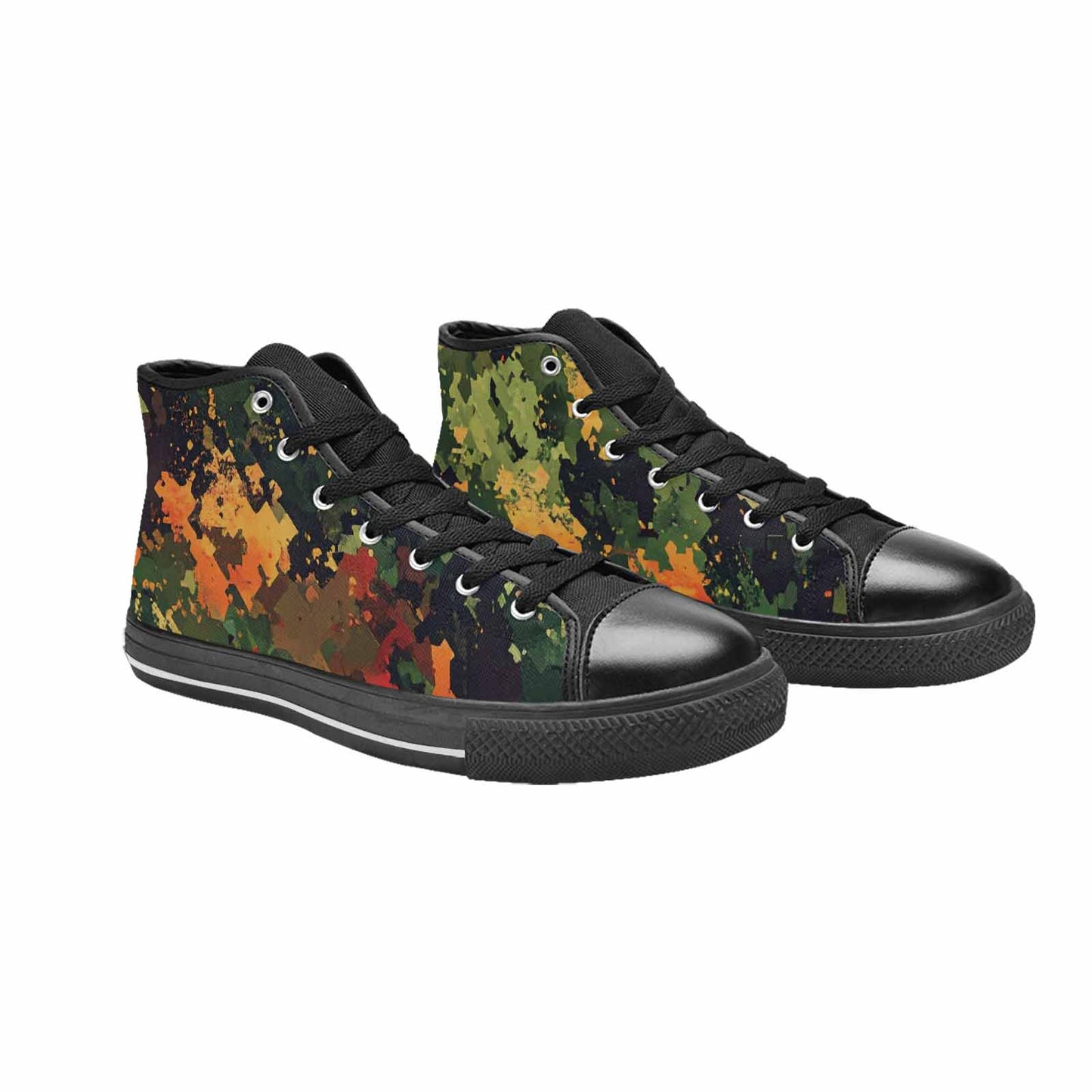 MEN'S Military Camouflage Blotch High Top Canvas Dark Academia Sneakers