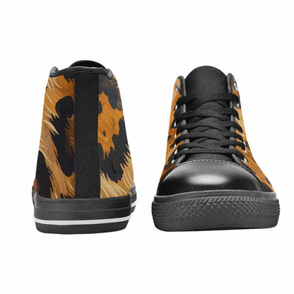 MEN'S Leopard Soft Airbrush Gradient High Top Canvas Aesthetic Sneakers