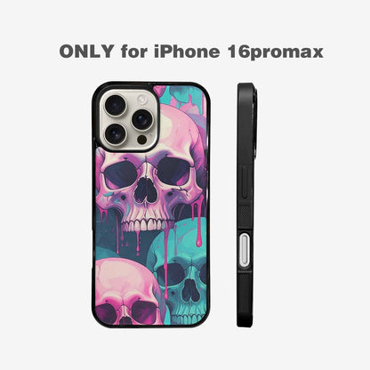 iPhone 16 Pro Max Case — 1000\'s Of Skulls Overlapping Each Other, Custom Made Phone Cover