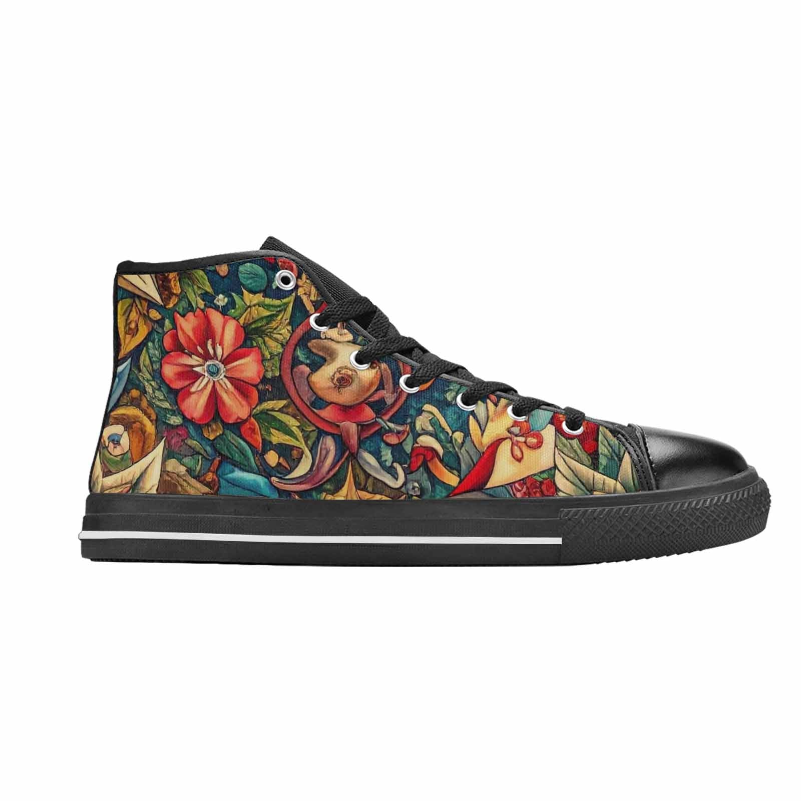 MEN'S Old School Tattoo High Top Canvas Wallpaper Art Shoes
