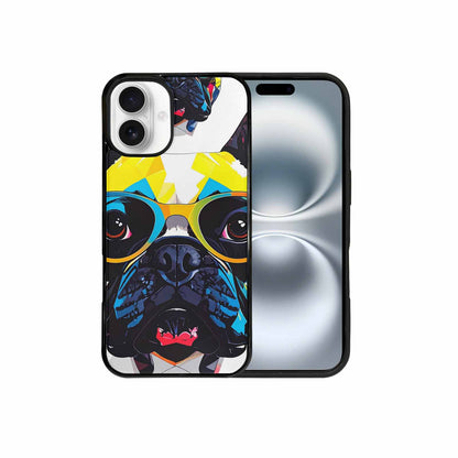 iPhone 16 Plus Case — French Bulldog Pop Art Pattern, Personalized Phone Case