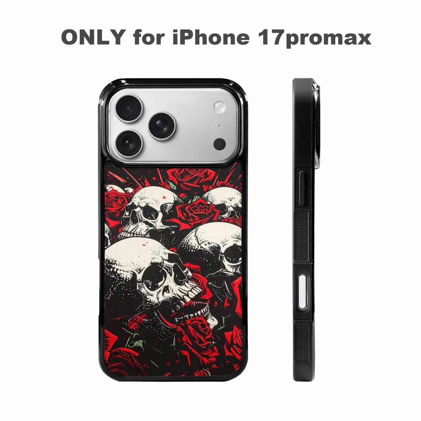 iPhone 17 Pro Max Case — Skull Dark Art Gothic Print Gothic, Custom Made Phone Cover