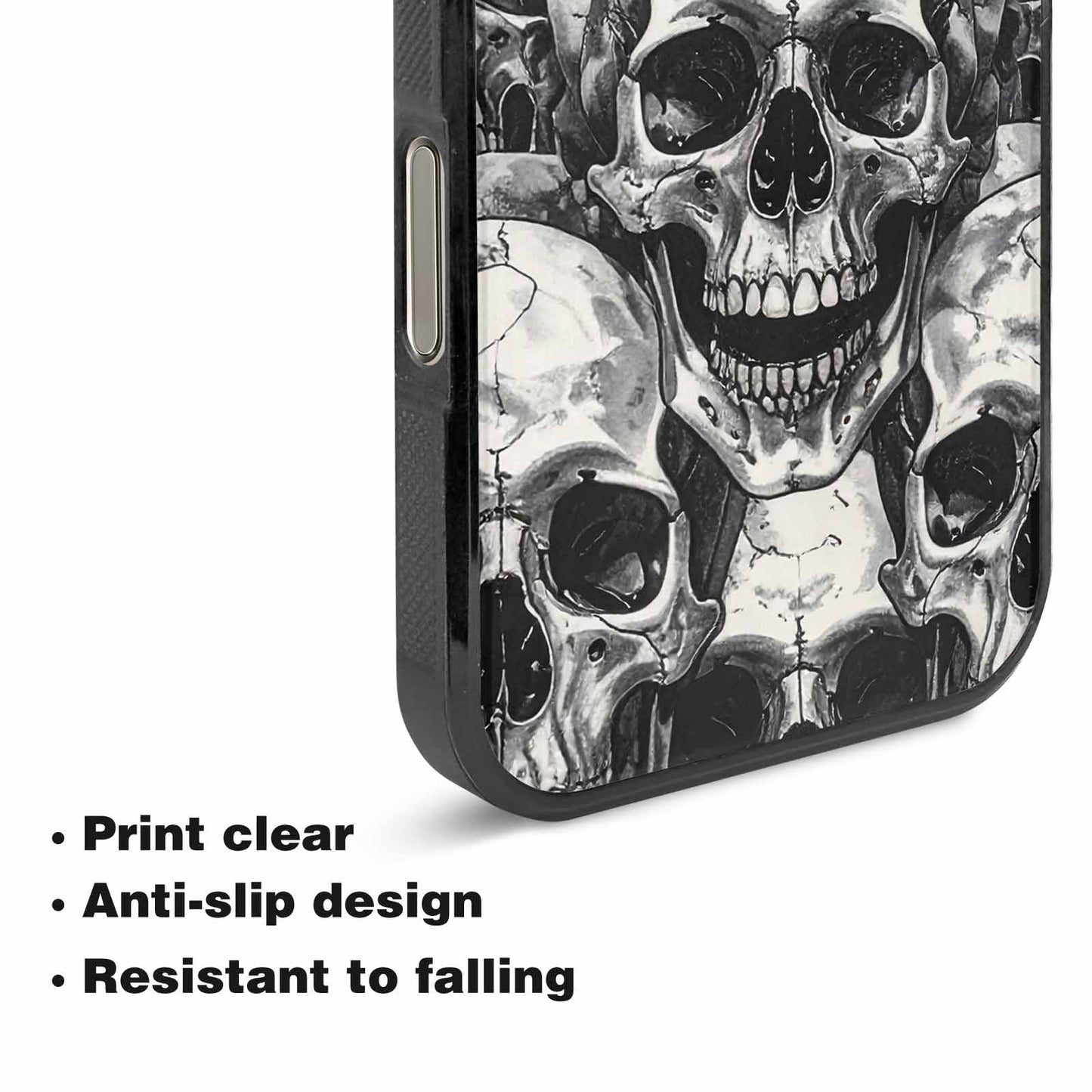 iPhone 16 Pro Case — Tessellated Human Skulls Custom, Original Design Phone Case