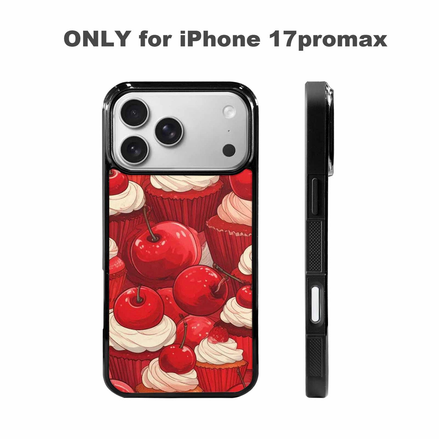 iPhone 17 Pro Max Case — Retro Cherry Cupcake Retro Vintage, Custom Art Phone Cover