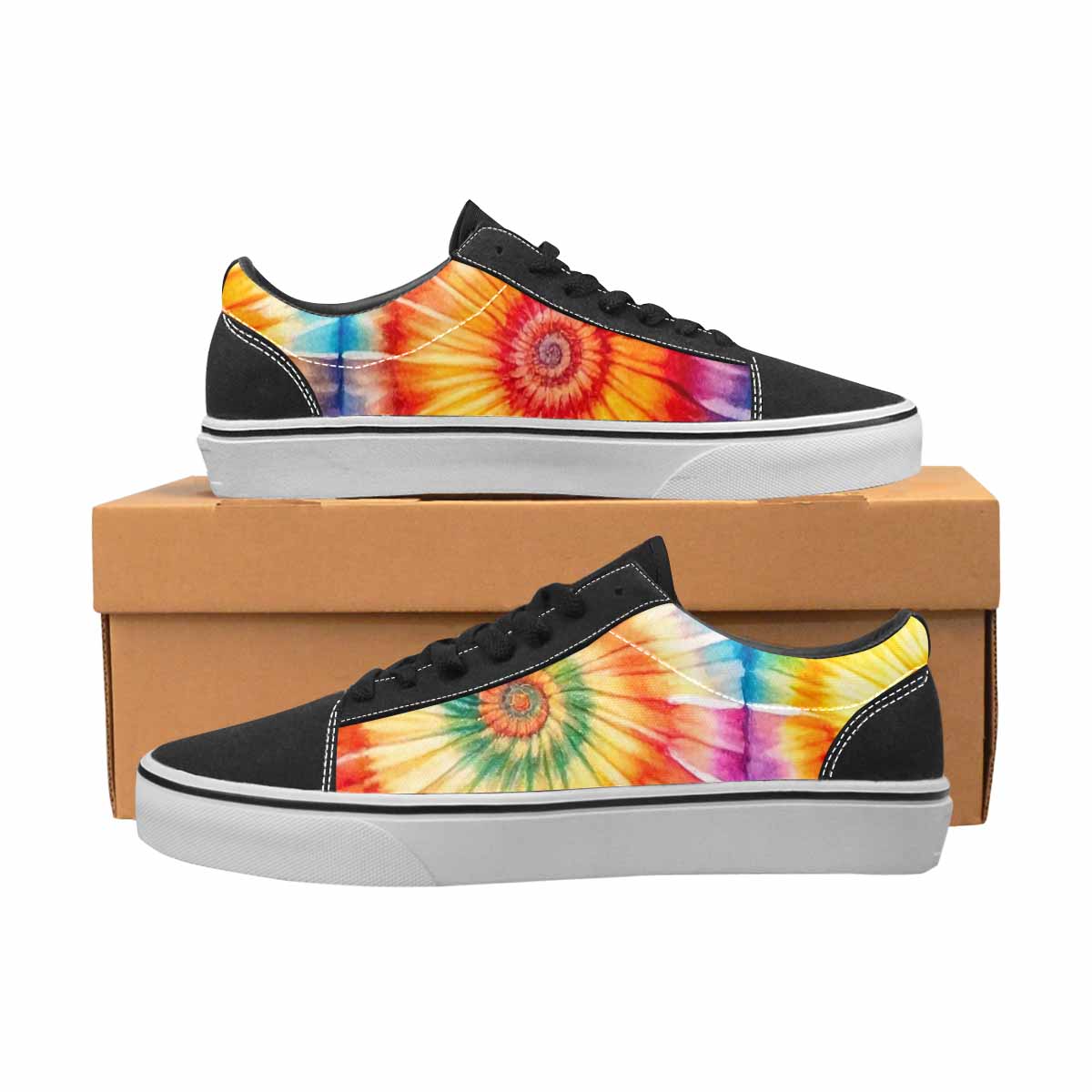 WOMEN'S Tie Dye Swirl Canvas Lace-Up Surreal Shoes