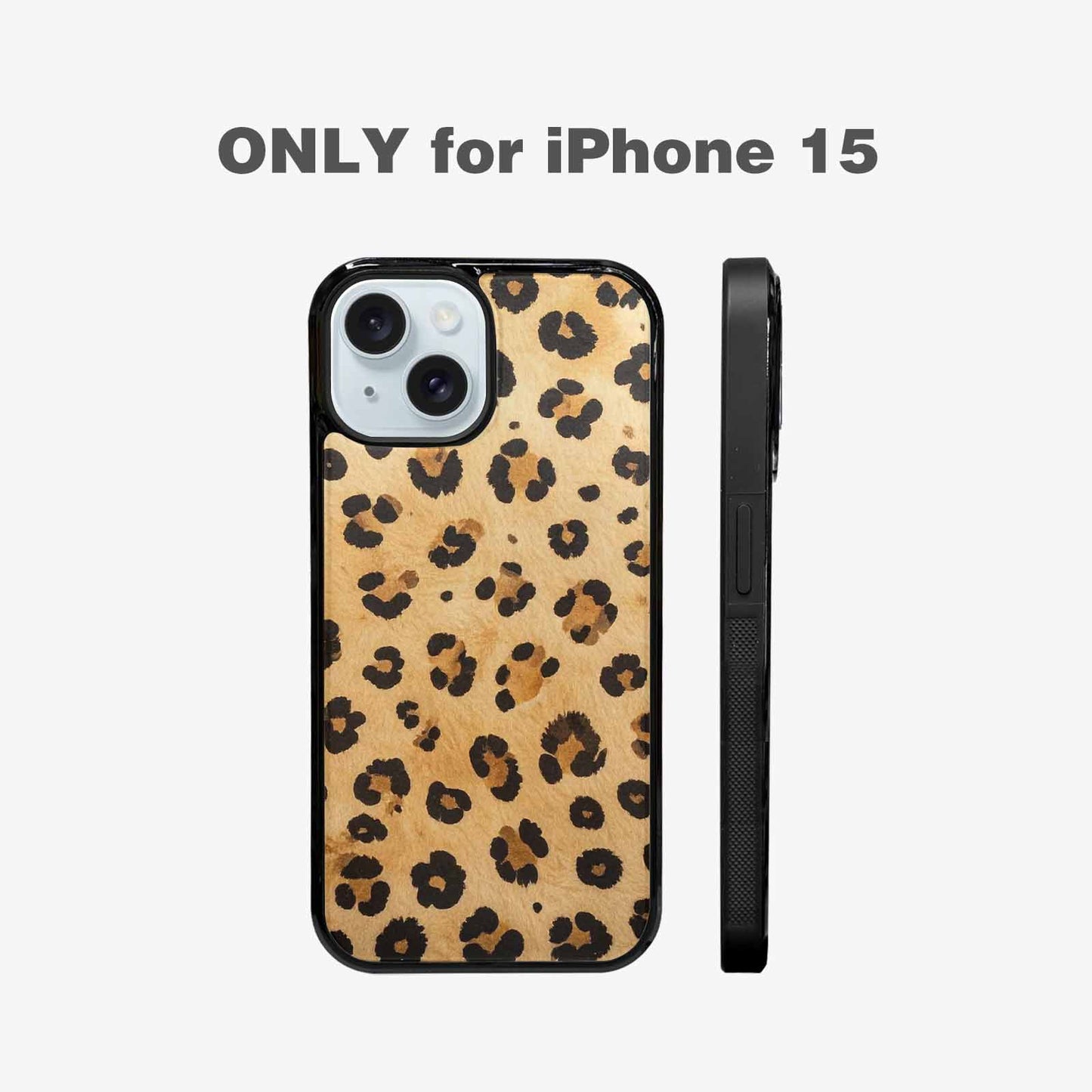 iPhone 15 Case — Cheetah Print Sandy Tan Base With, Custom Print Case Cover