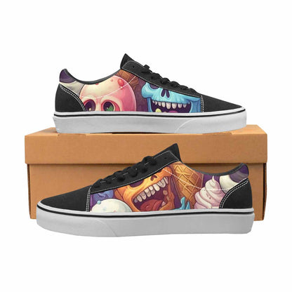 WOMEN'S Ice Cream Monsters  Lace-Up Canvas Neon Fantasy Shoes