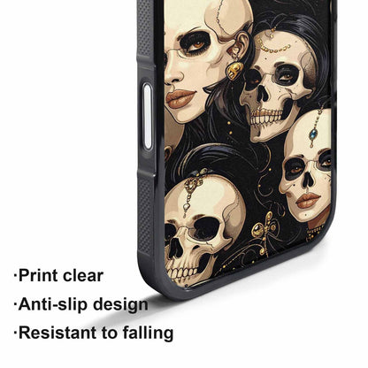 iPhone 17 Pro Max Case — Skull Dark Art Gothic Print Gothic, Unique Phone Case Design