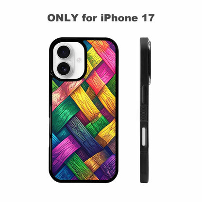 iPhone 17 Case — Polysexual Flag Color Theme Original Art, Unique Phone Case Design
