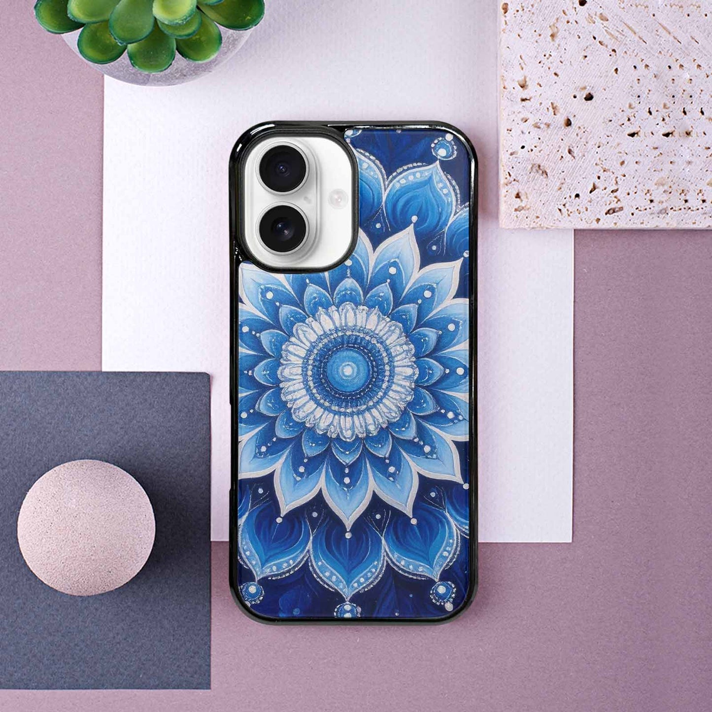 iPhone 16 Case — Mandala Bohemian Print Edge To Edge, Custom Printed Phone Case