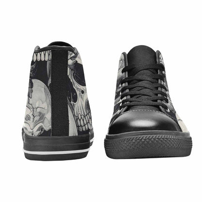 MEN'S Skulls - Classic High Top Canvas Neon Fantasy Sneakers