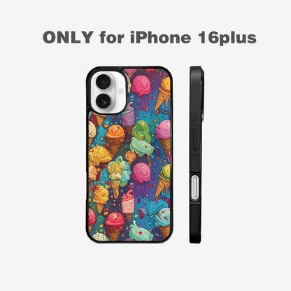 iPhone 16 Plus Case — Ice Cream Motif Ice Cream Motifs, Custom Designed Case Cover