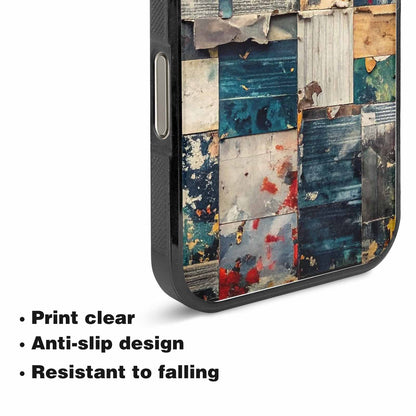 iPhone 15 Pro Max Case — Distressed Grunge Texture Pattern Hundreds Of, Custom Art Phone Cover