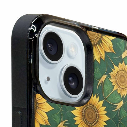 iPhone 15 Plus Case — Sunflower Mandala Kaleidoscope, Customized Protective Case