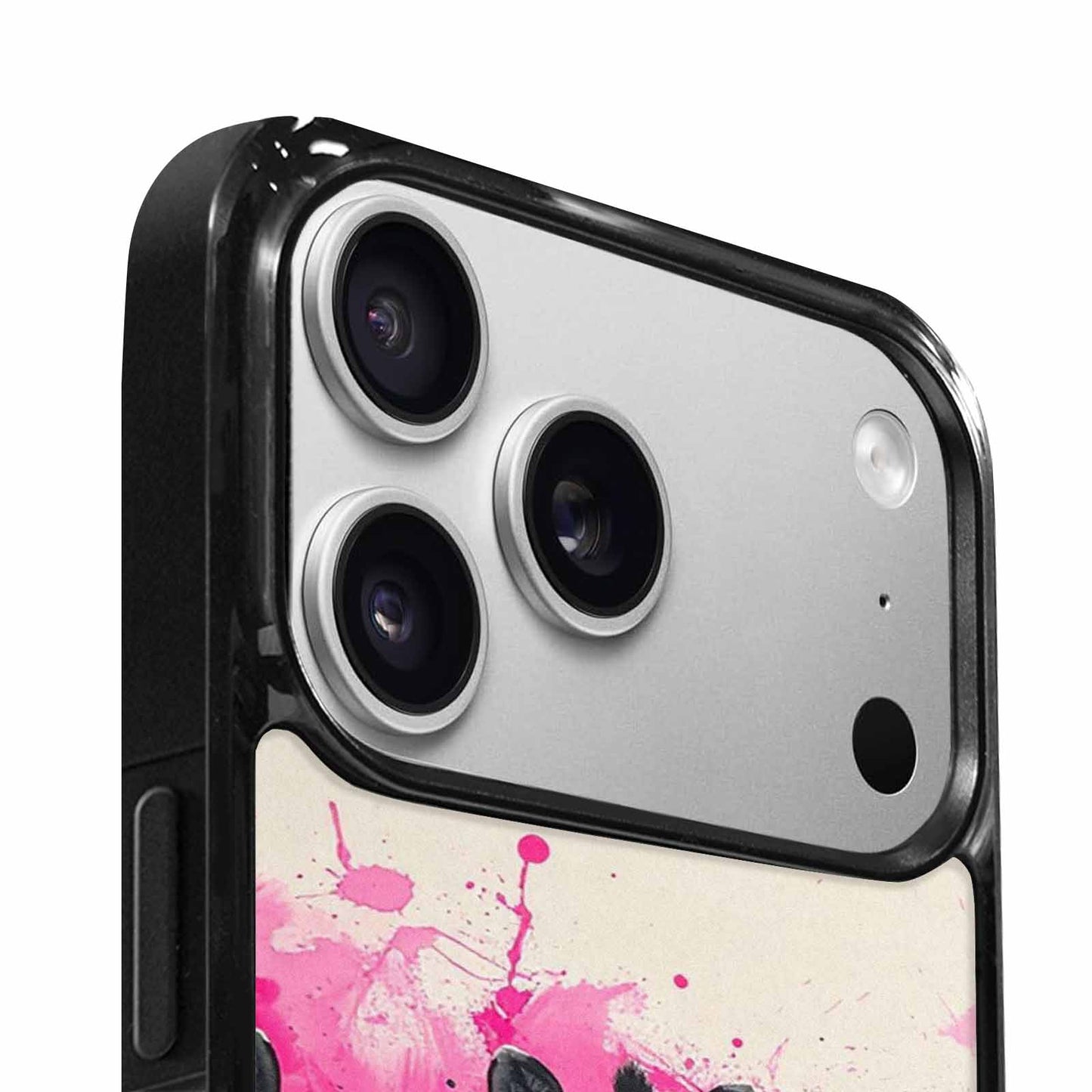 iPhone 17 Pro Max Case — Black &amp; Pink Ink Animal Print, Custom Made Phone Cover