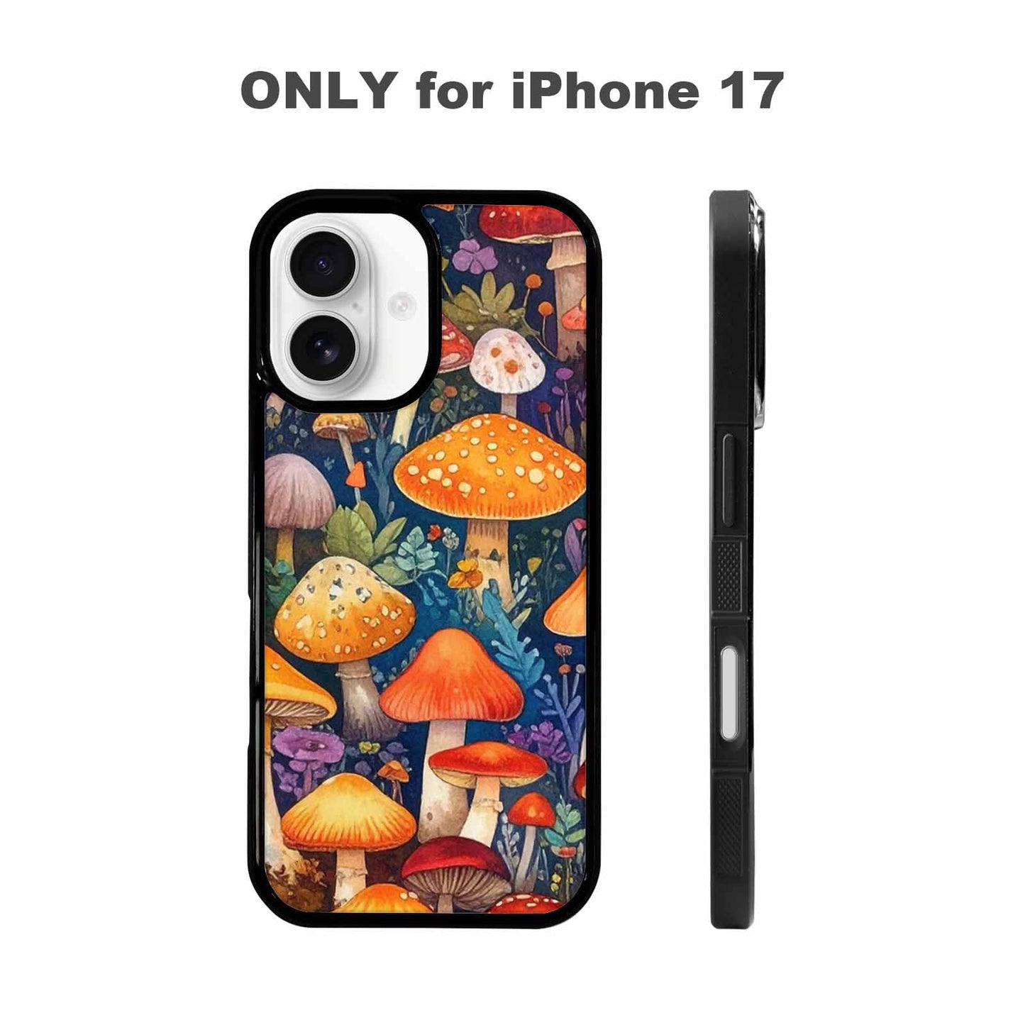 iPhone 17 Case — Mushrooms (general) Mushrooms Pattern Original Art, Custom Phone Case