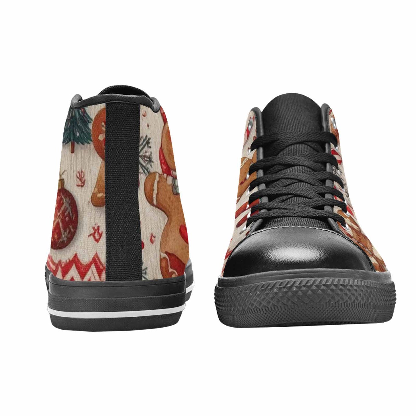 MEN'S Christmas Holly Snowflake High Top Canvas Dreamcore Custom Shoes