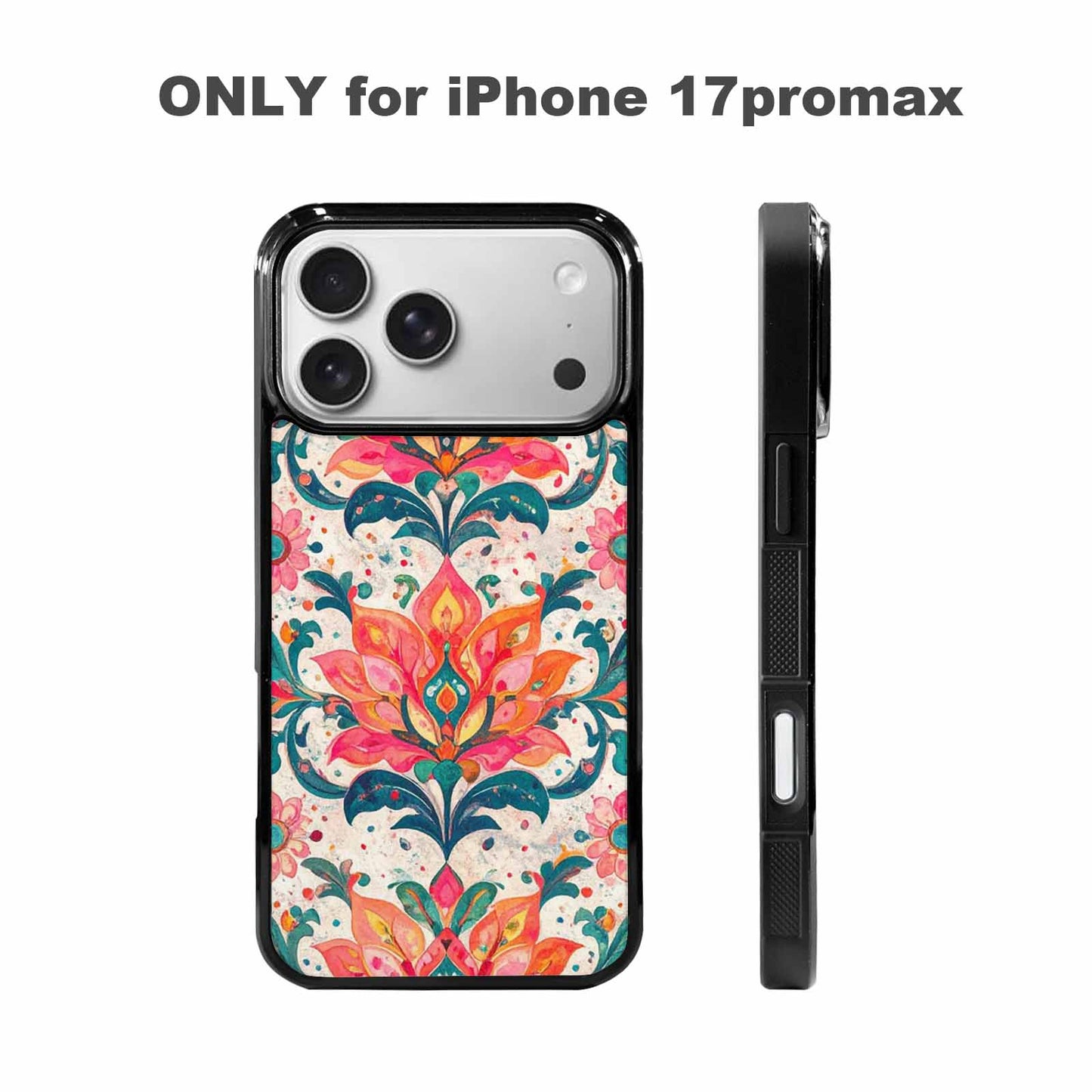 iPhone 17 Pro Max Case — Marble Floral Art Seamless Floral, Unique Phone Case Design