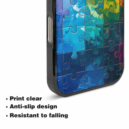 iPhone 16 Pro Case — Autism Puzzle Pieces Puzzle Piece Pattern, Custom Printed Phone Case