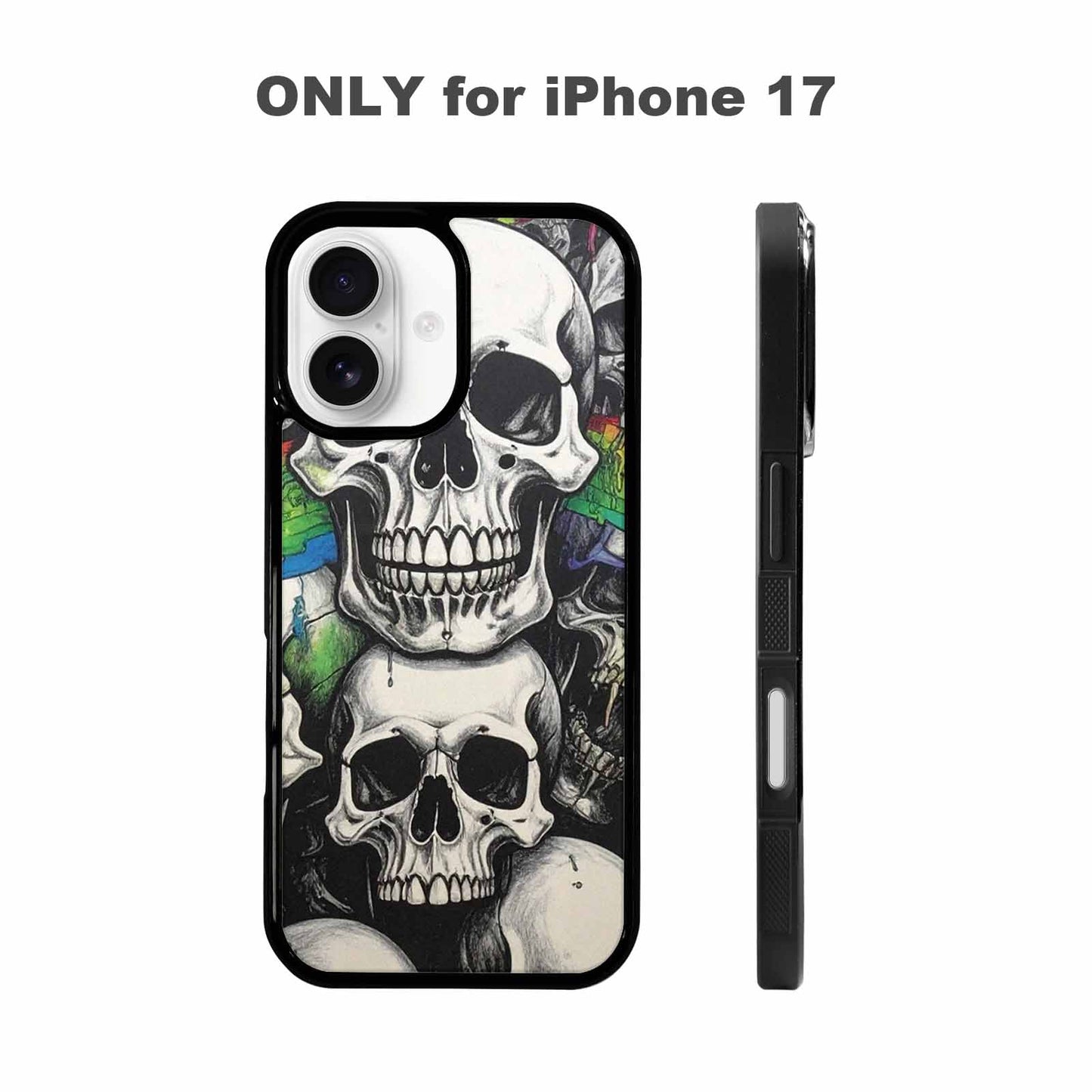 iPhone 17 Case — Rainbow From Skull\'s Mouth Gothic Skulls, Custom Made Phone Cover